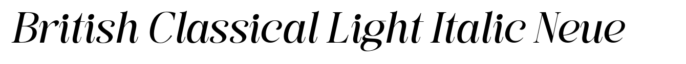 British Classical Light Italic Neue
